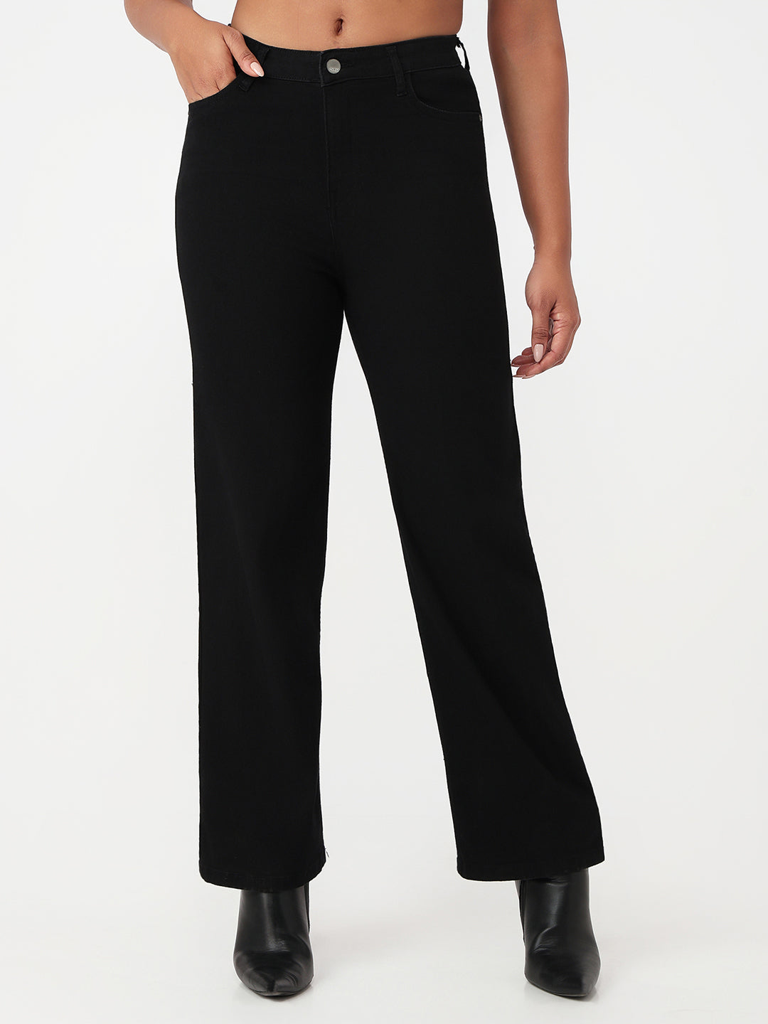Black High-Rise Baggy Jeans
