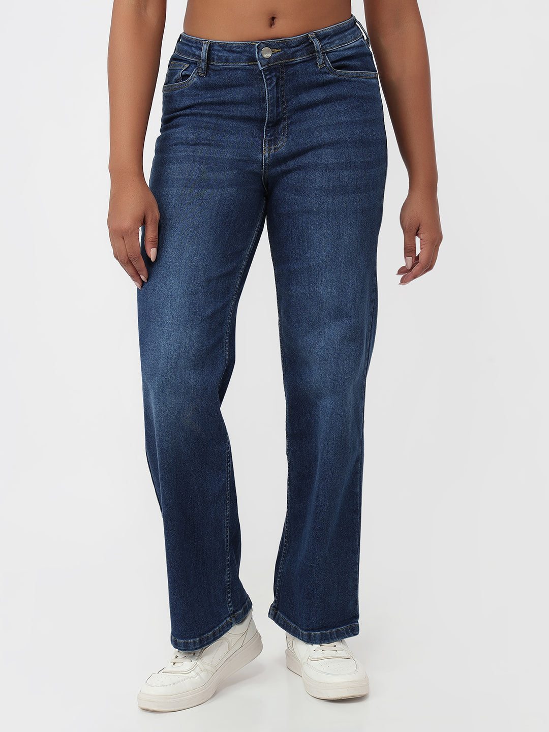 Blue High-Rise Baggy Jeans