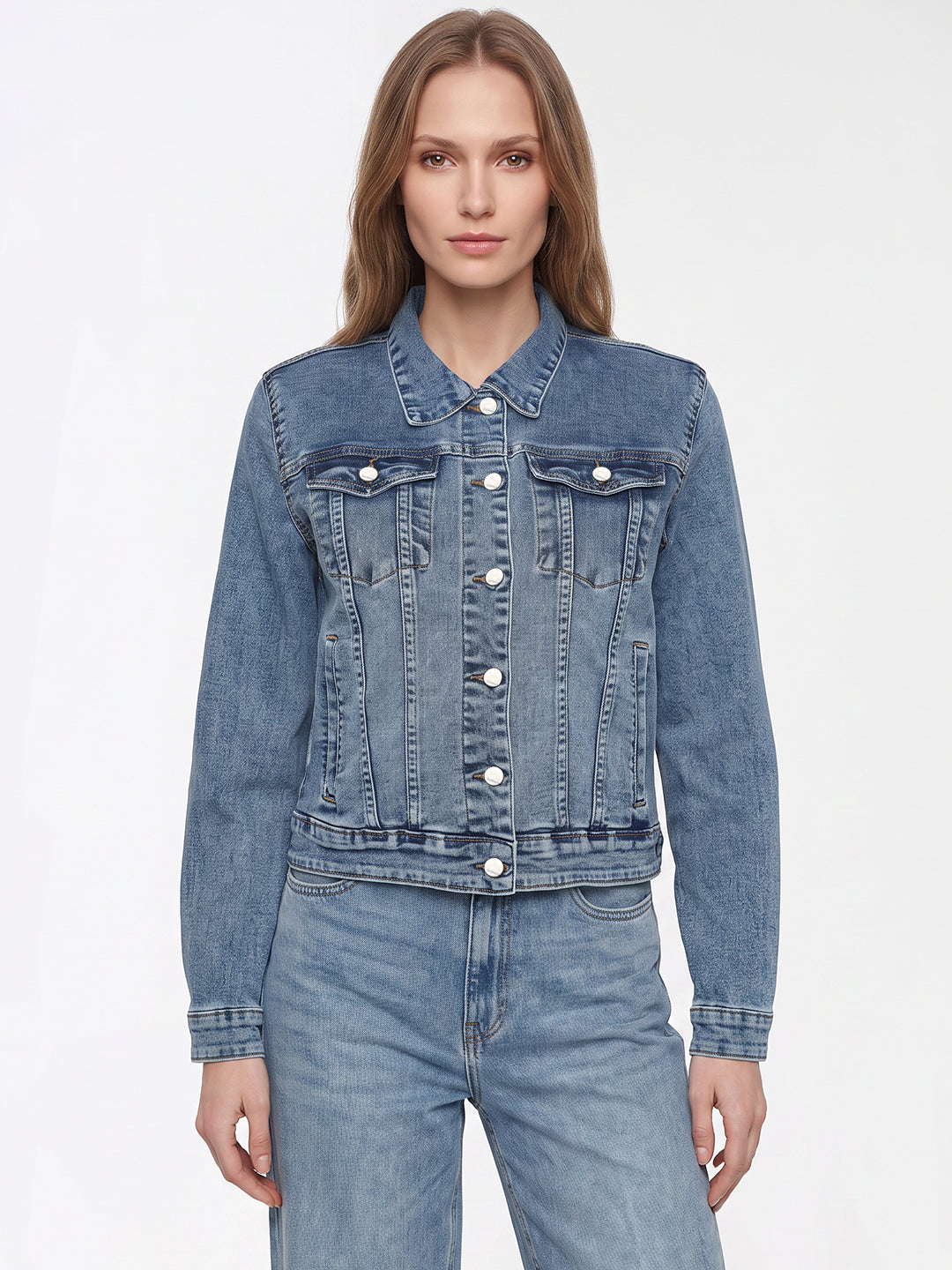 Women Blue Denim Jacket