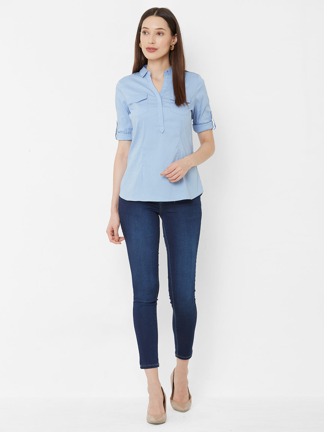Women Sky Blue Top