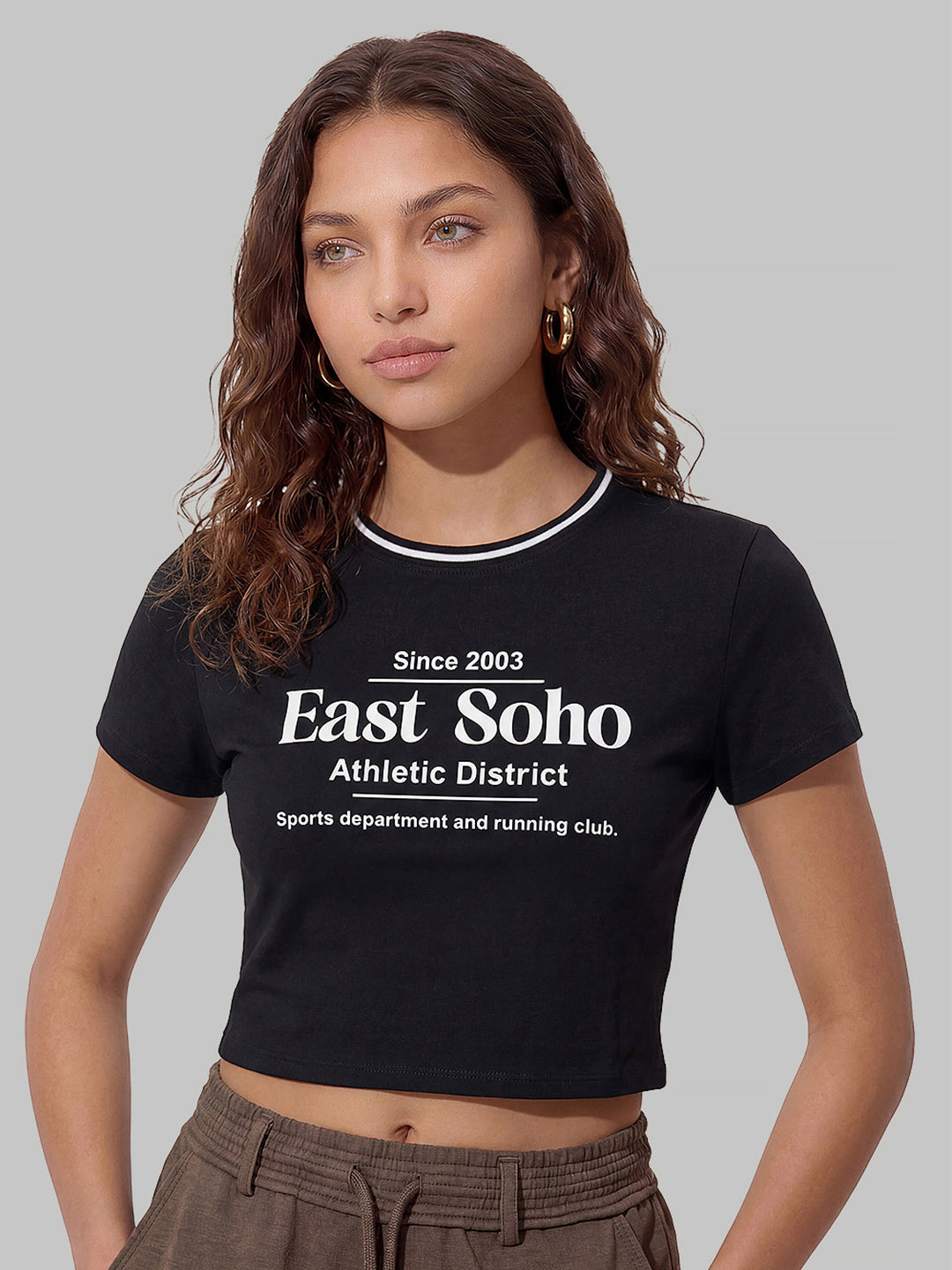 Women Black Genz Tees