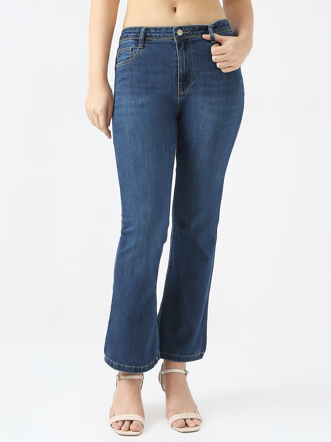 Women High Rise Flared Jeans