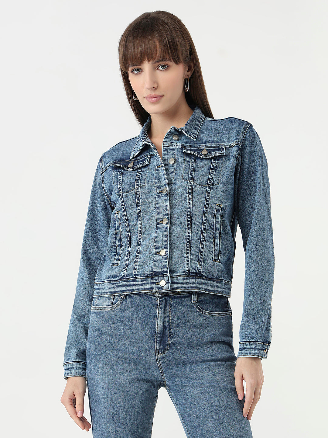 Women Light Blue Denim Jacket