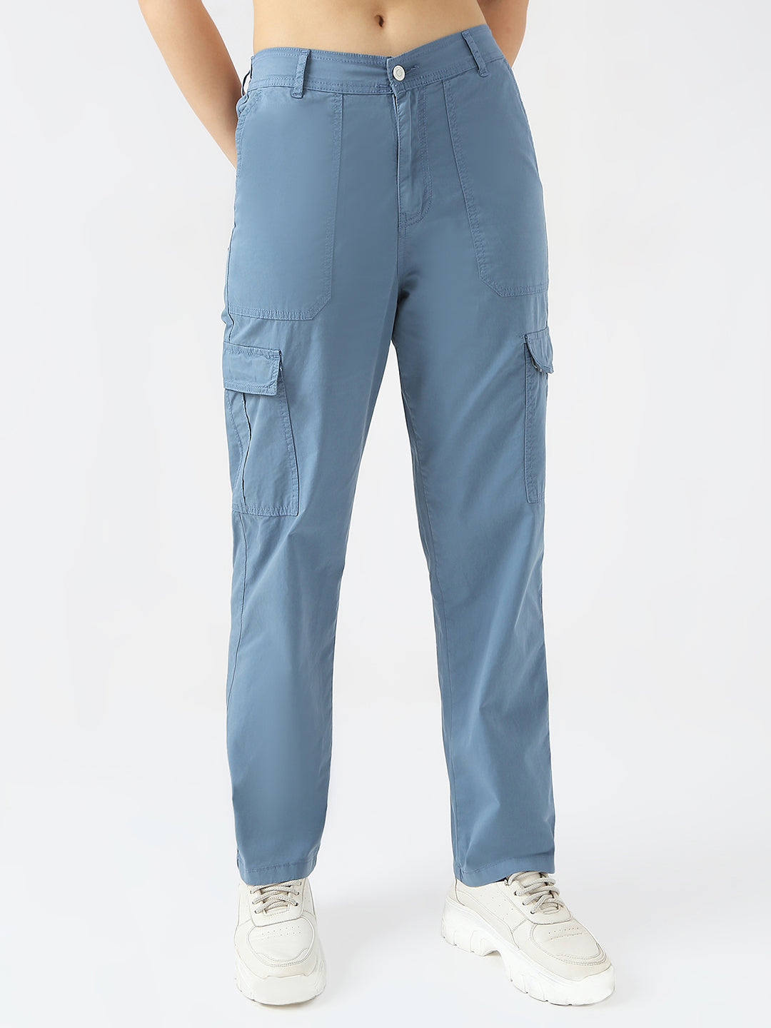 Women Bel Air Blue Mid-Rise Cargo