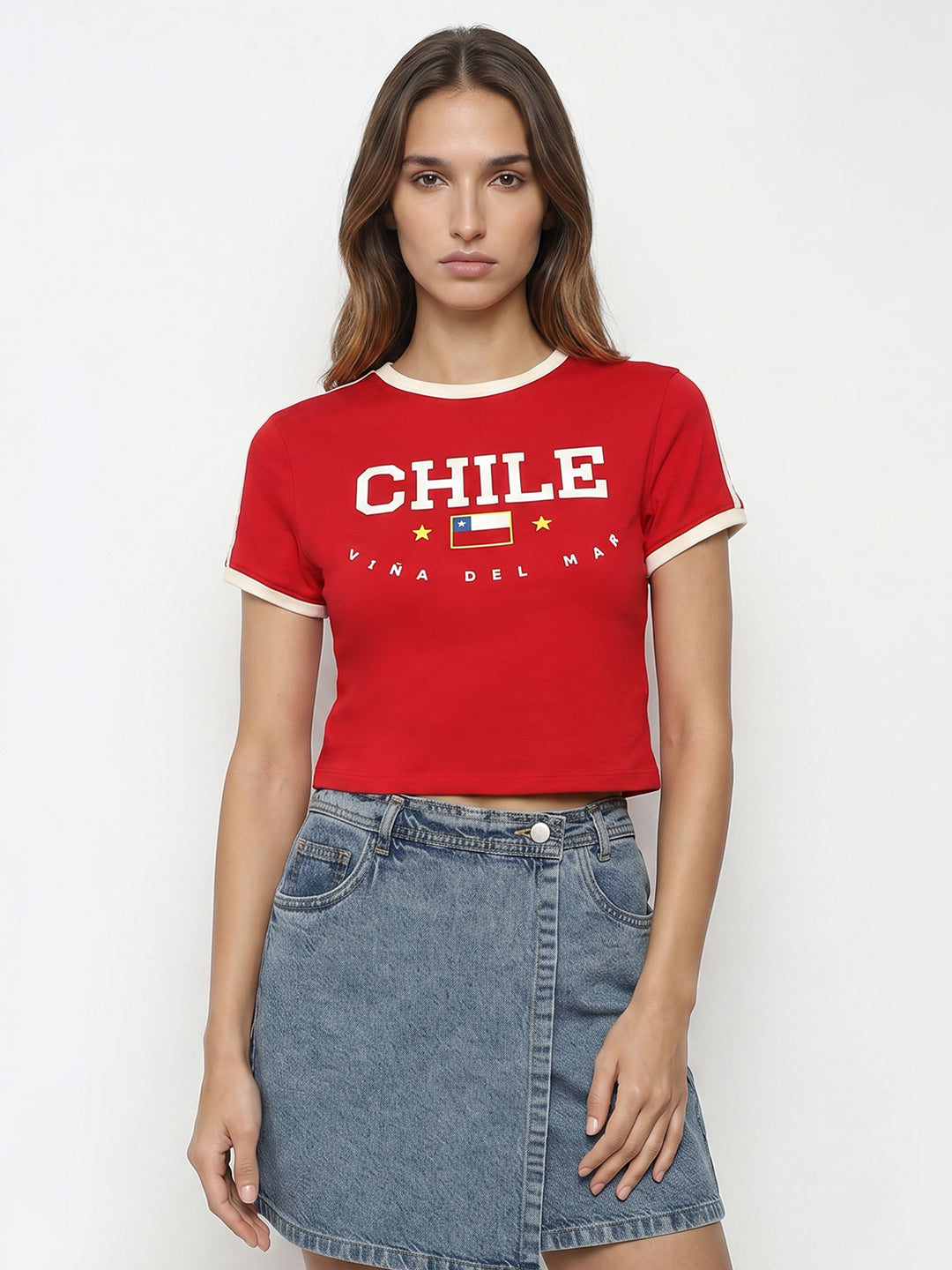 Women Red Genz Tees