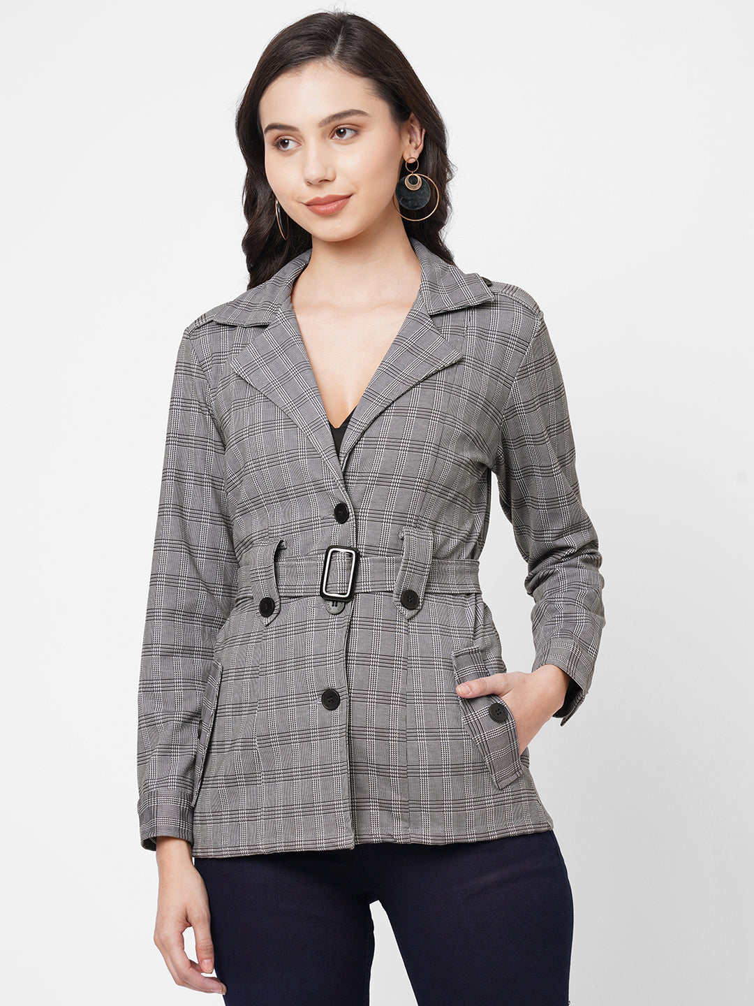 Women Grey Denim Jacket