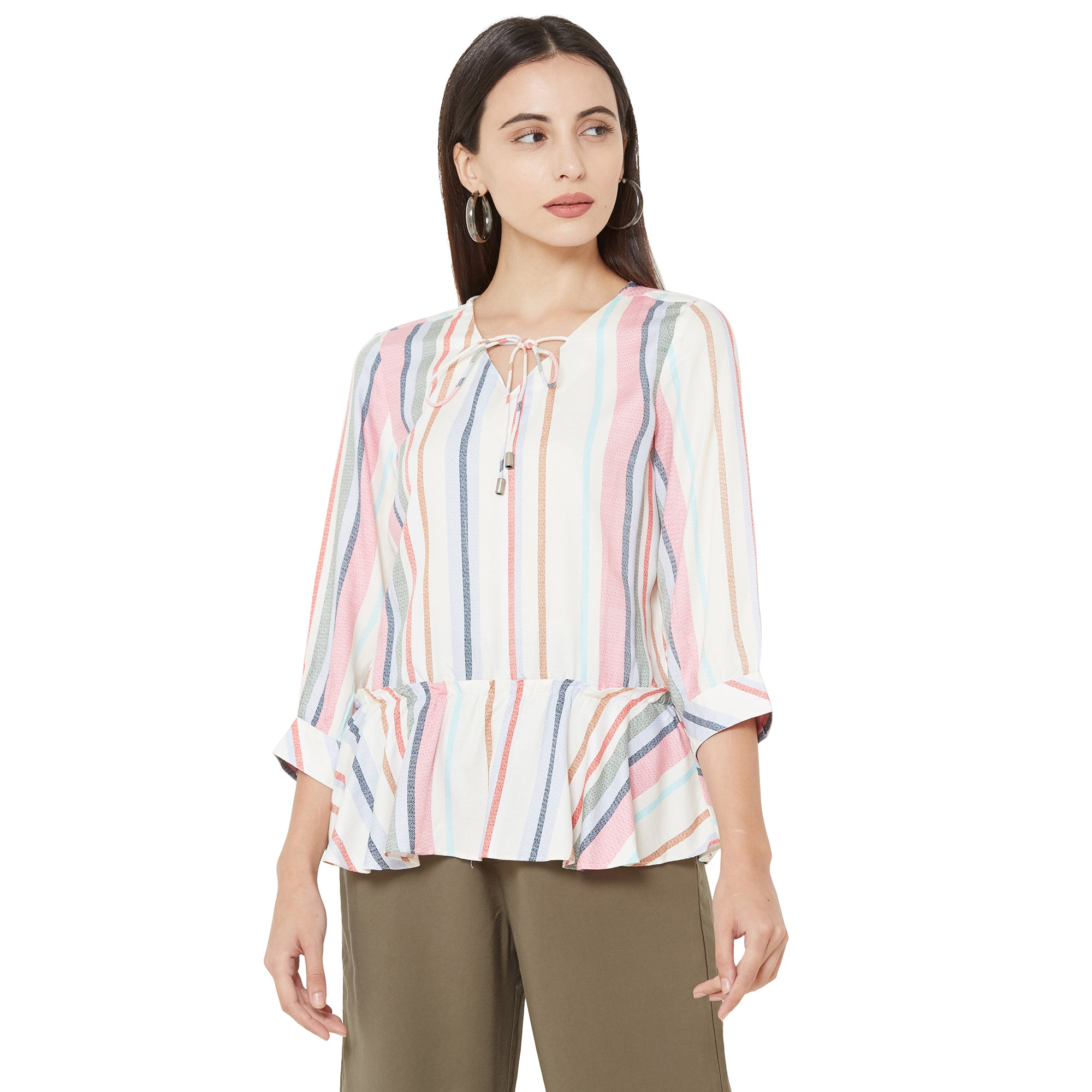 Women Multi Stripe Top