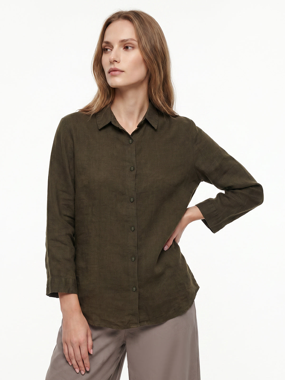 Women Olive Shirt