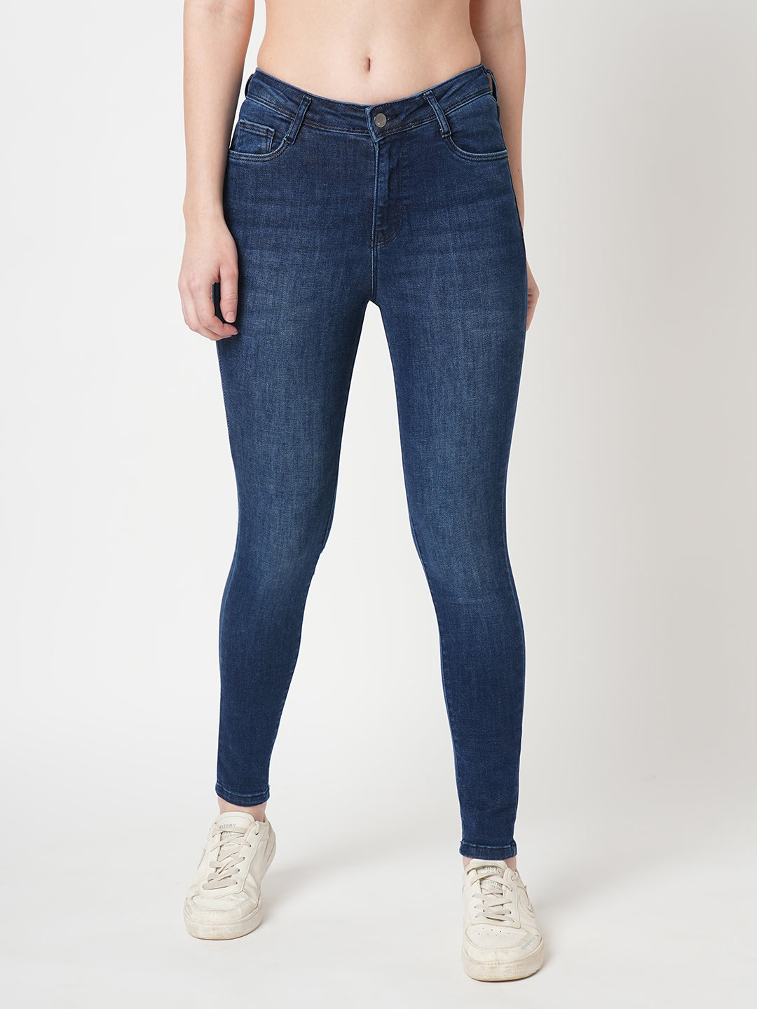 Women Blue High-Rise Skinny Jeans
