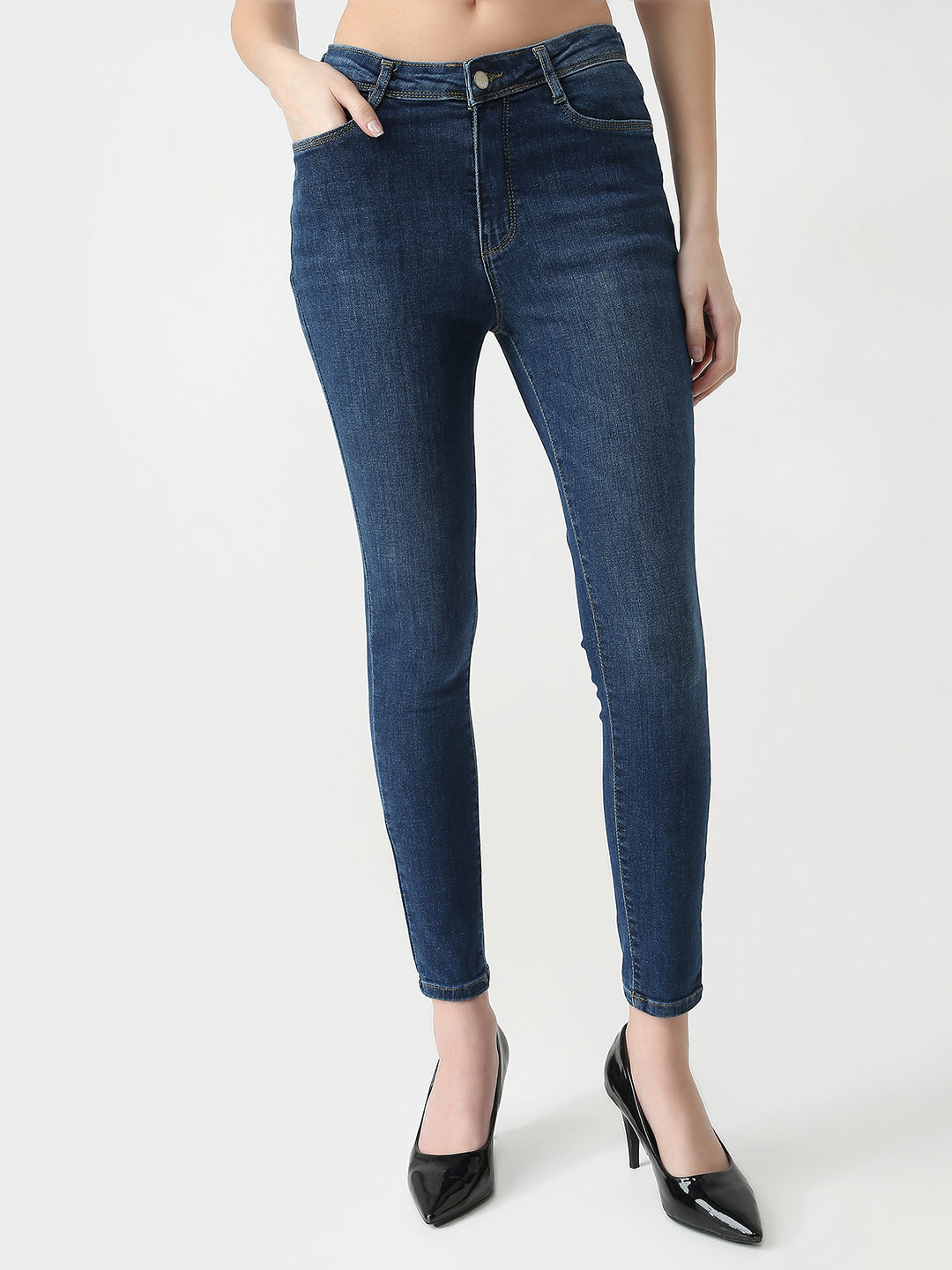 Women Blue Sky High Skinny Jeans