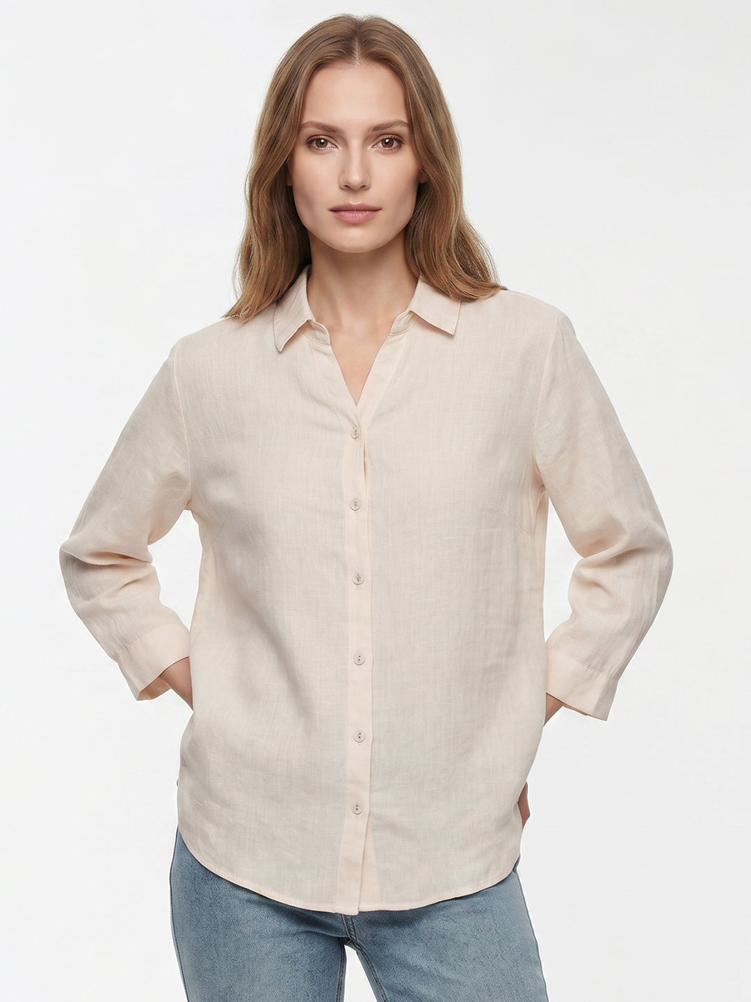 Women Peach Pink Shirt