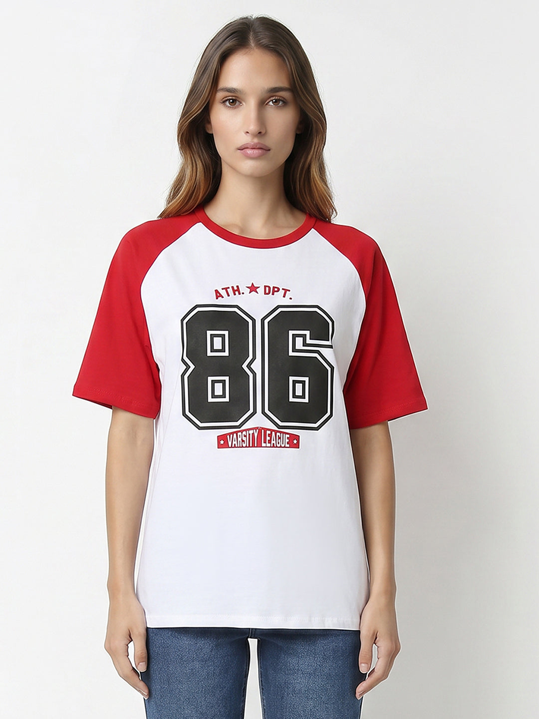 White/Red Oversized T-Shirt
