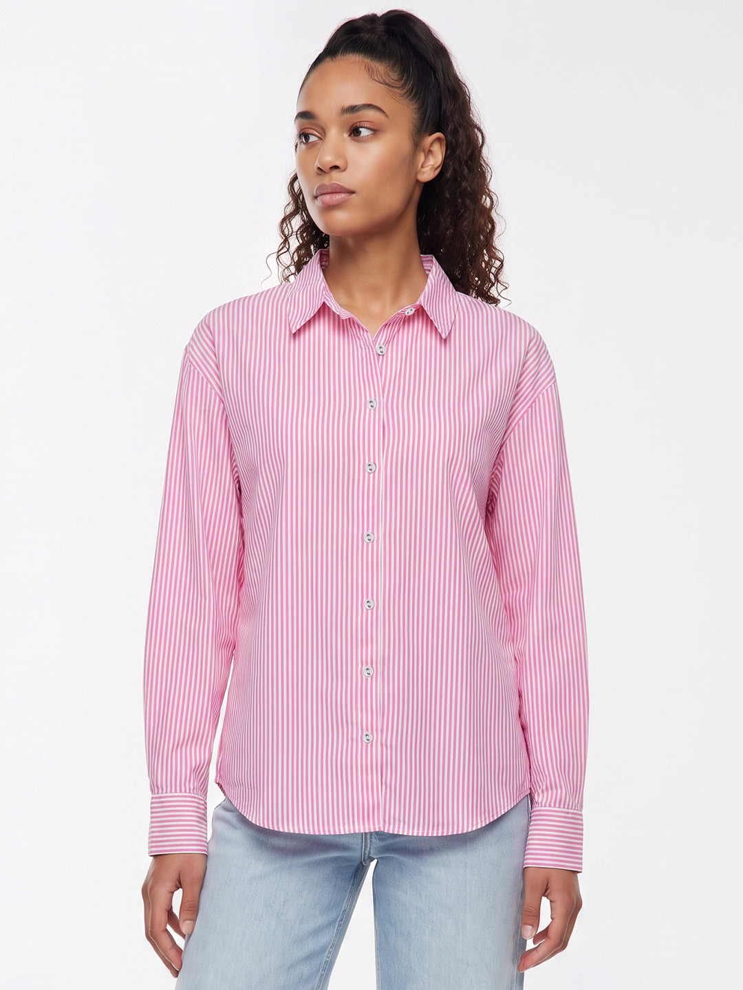Pink/White Oversized Shirt