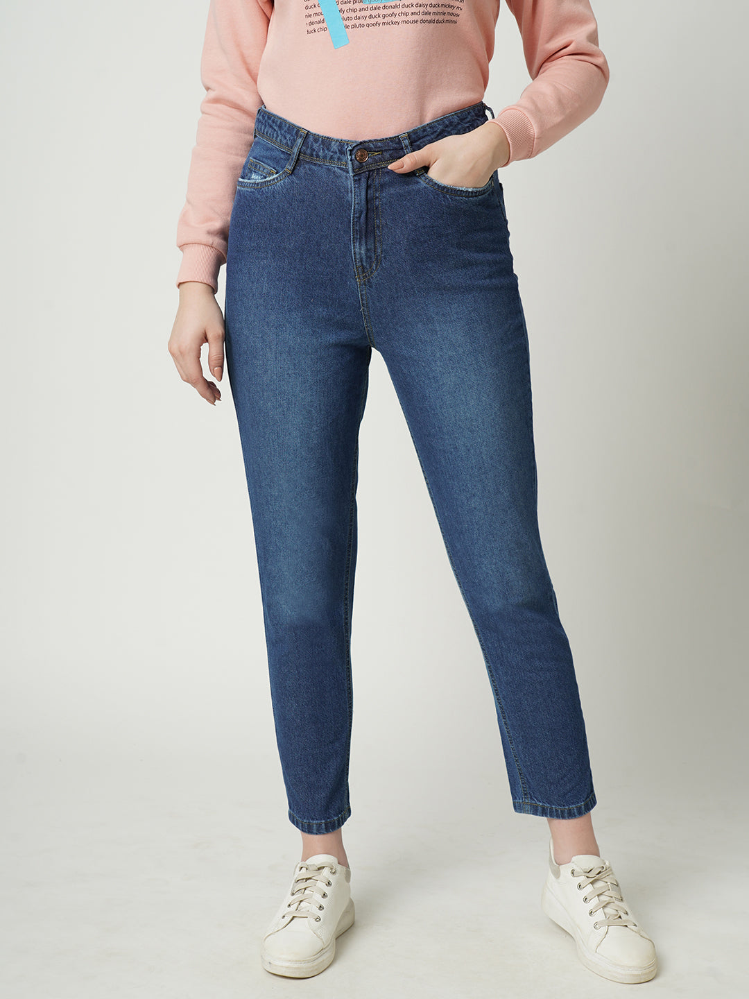 Women High-Rise Slim Straight Fit Jeans