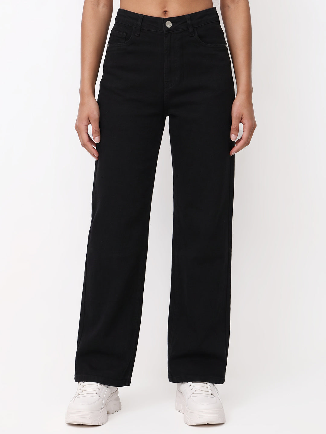 Black High-Rise Baggy Jeans