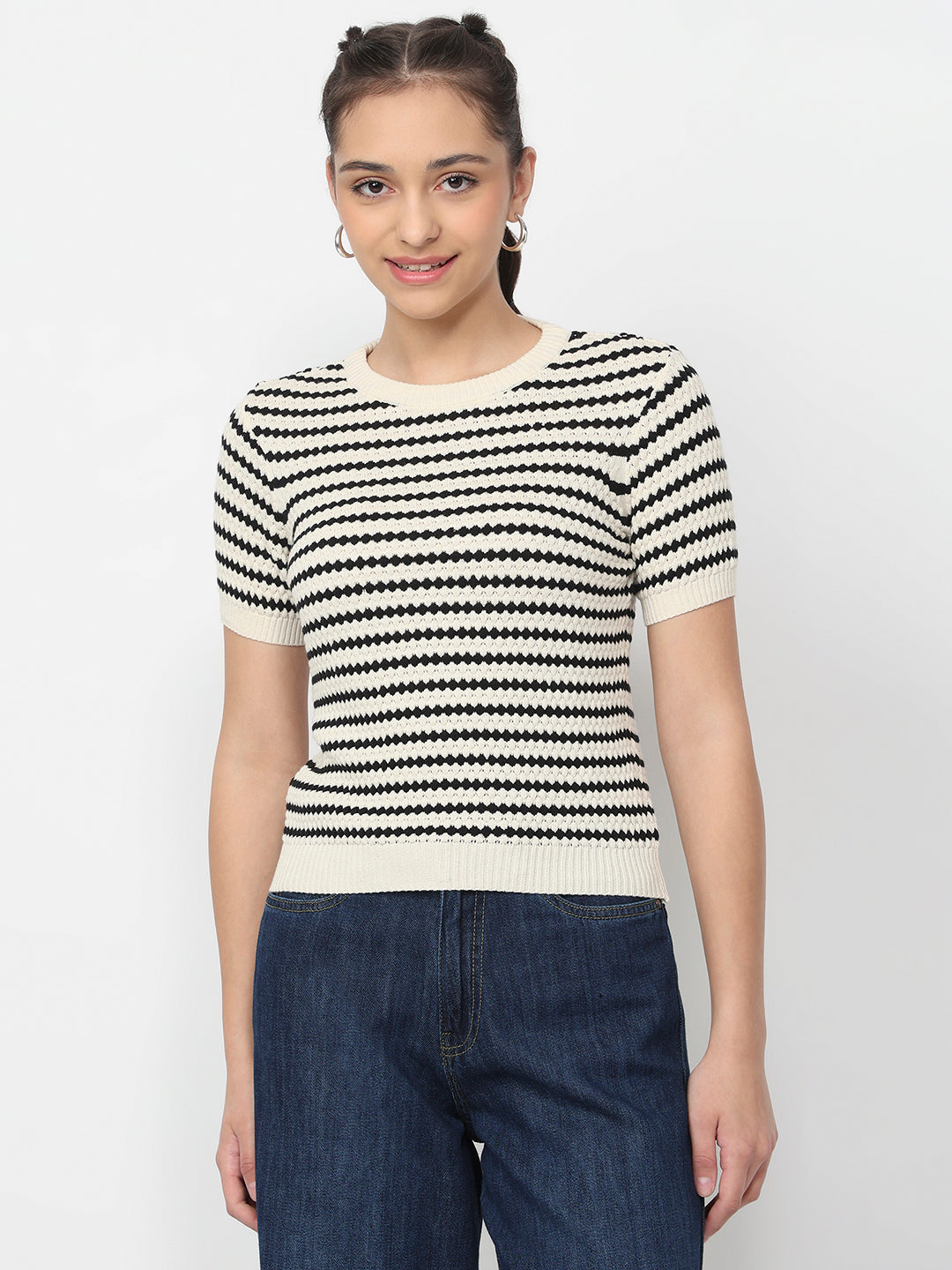 Women Black/Chalk Flat Knit