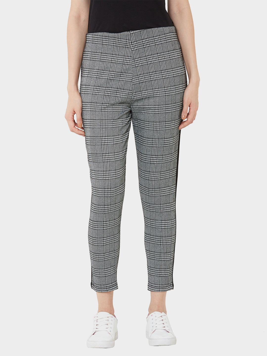 Women Grey Mid-Rise Skinny Treggings