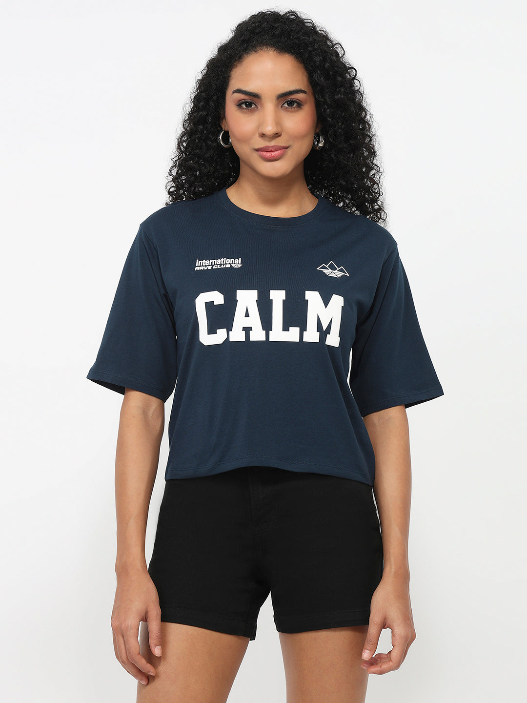 Women Airforce Graphic Crop Tees