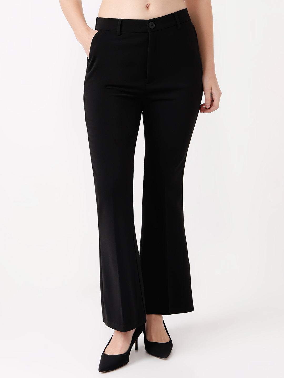 Women Black Flare Jeans