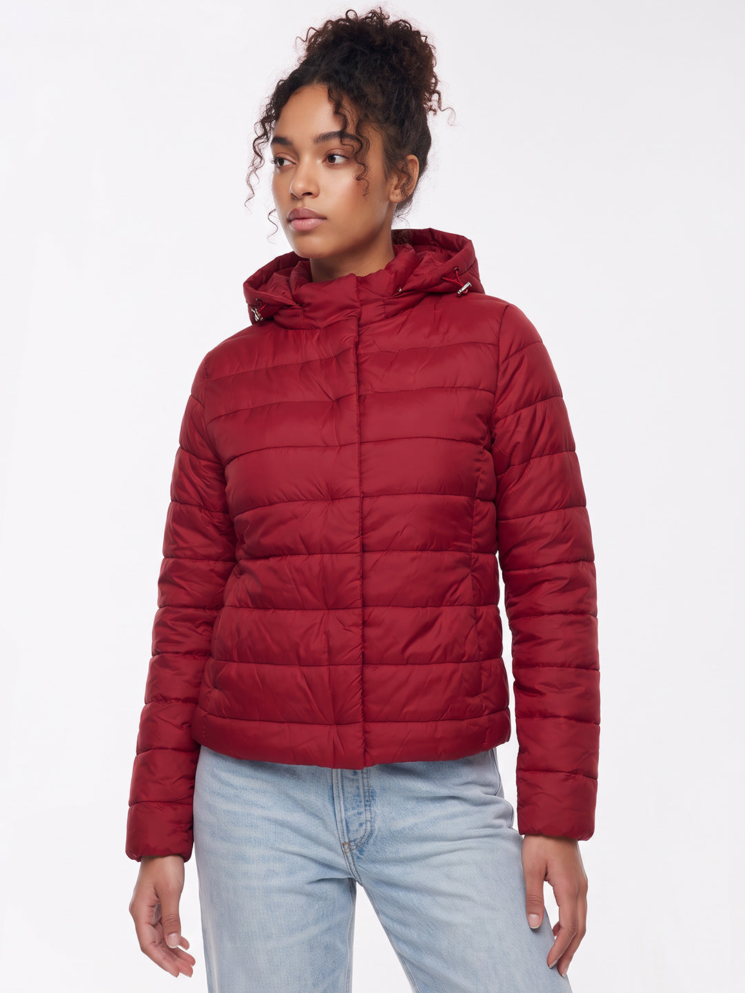 Maroon Winter Puffer Jacket