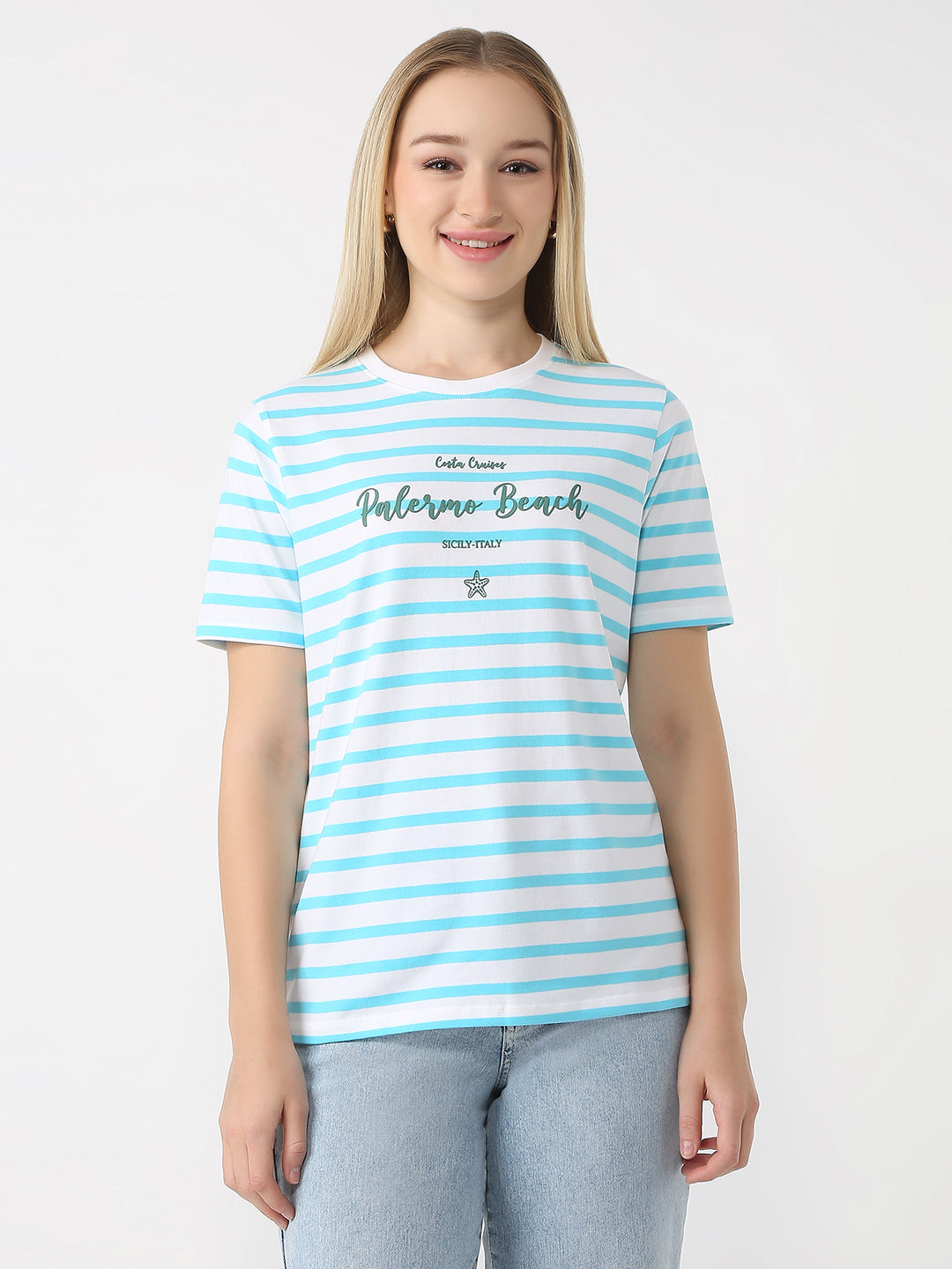 Women Slim Fit Boxy T-Shirt