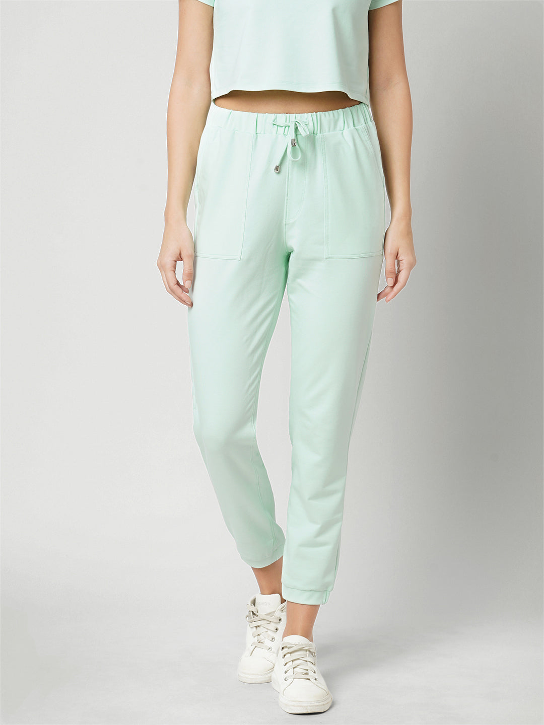 Women Mint Green High-Rise Athleisure