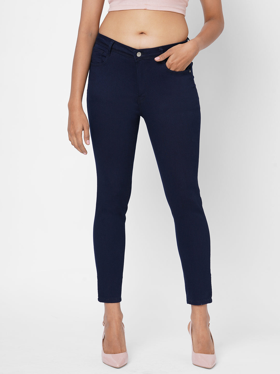 Women Ink Blue High-Rise Skinny Jeans