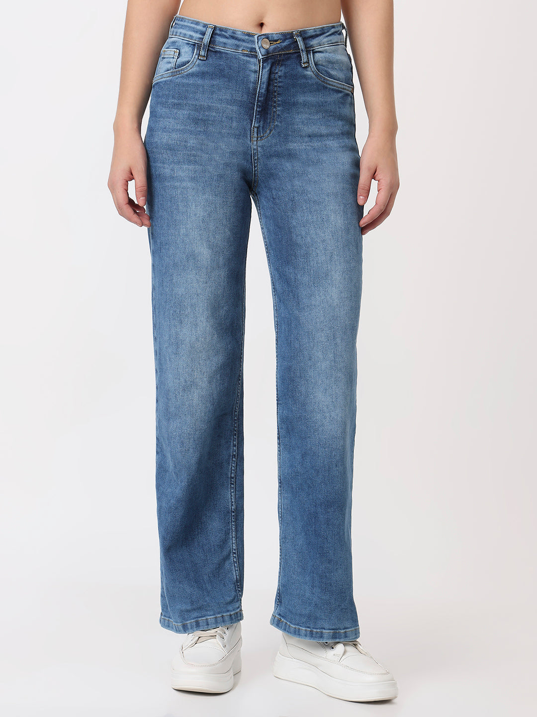 Blue High-Rise Baggy Jeans