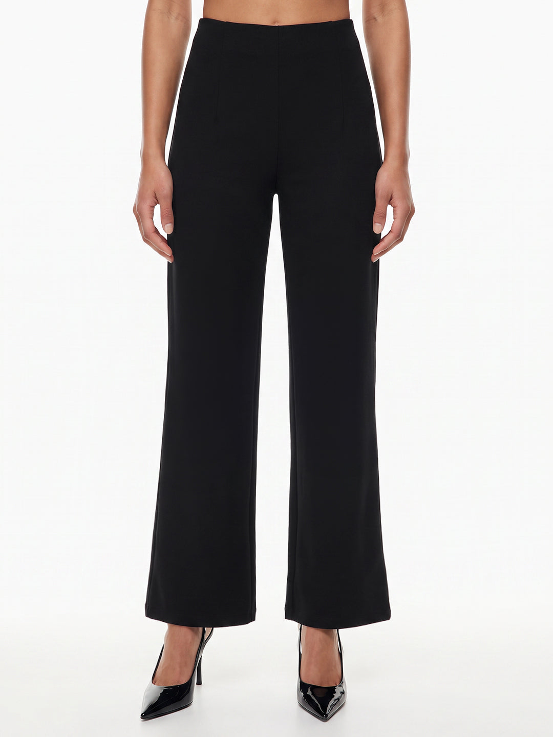Black Loose Straight Fit Treggings