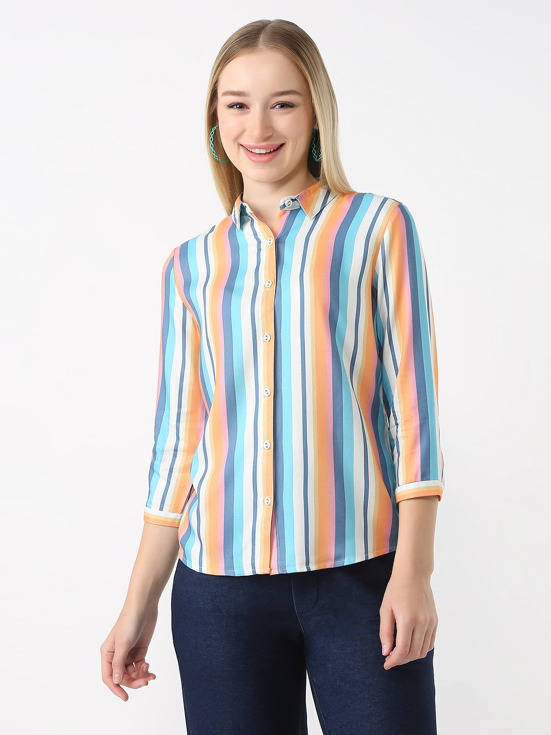 Women Multi Stripe Shirt