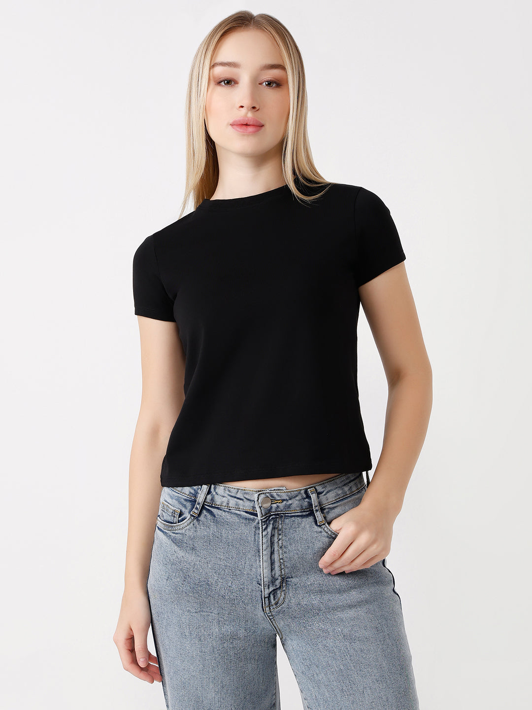 Women Solid Slim Fit T-Shirt
