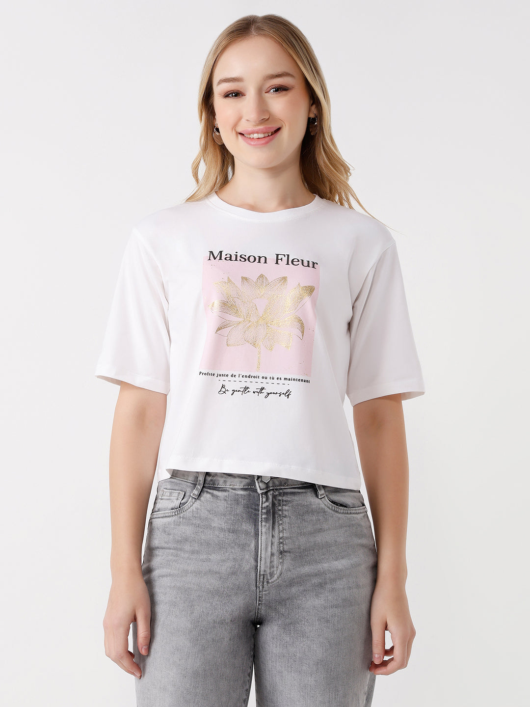 Women Graphic Crop T-Shirt