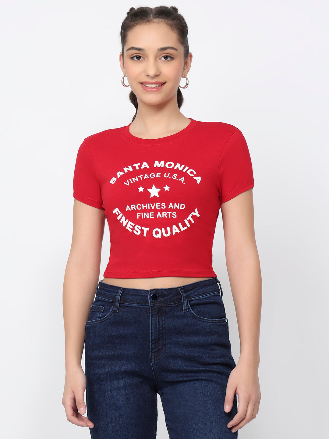 Women Red Genz Tees