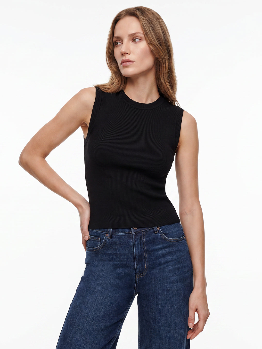 Women Black Tank Top