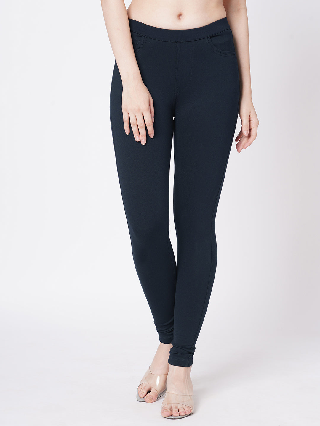 Women Navy Skinny Treggings