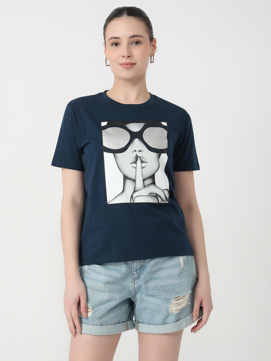 Women Airforce Slim Fit Graphic T-Shirt