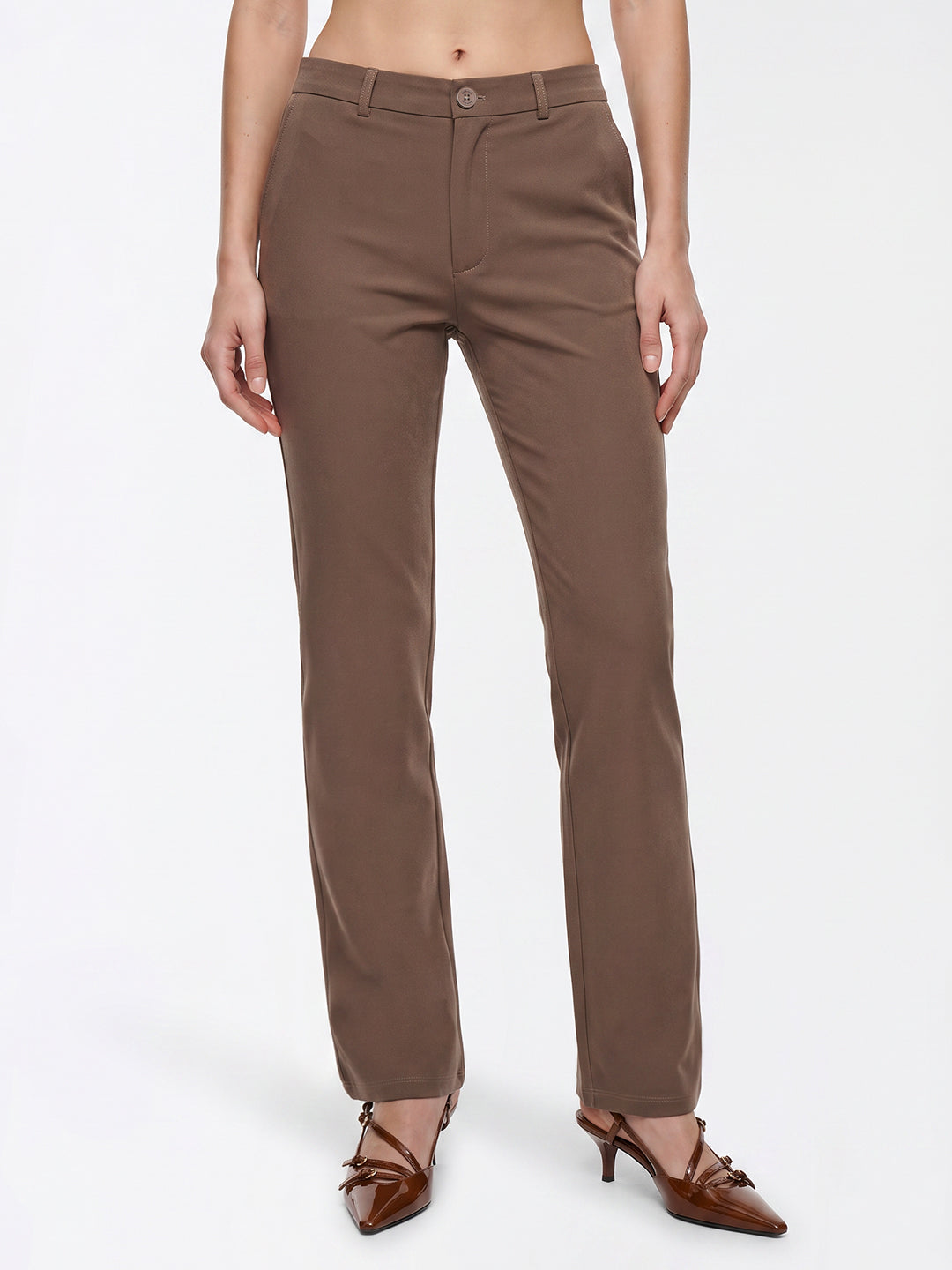 Women Fawn High-Rise Straight Fit Korean Pants