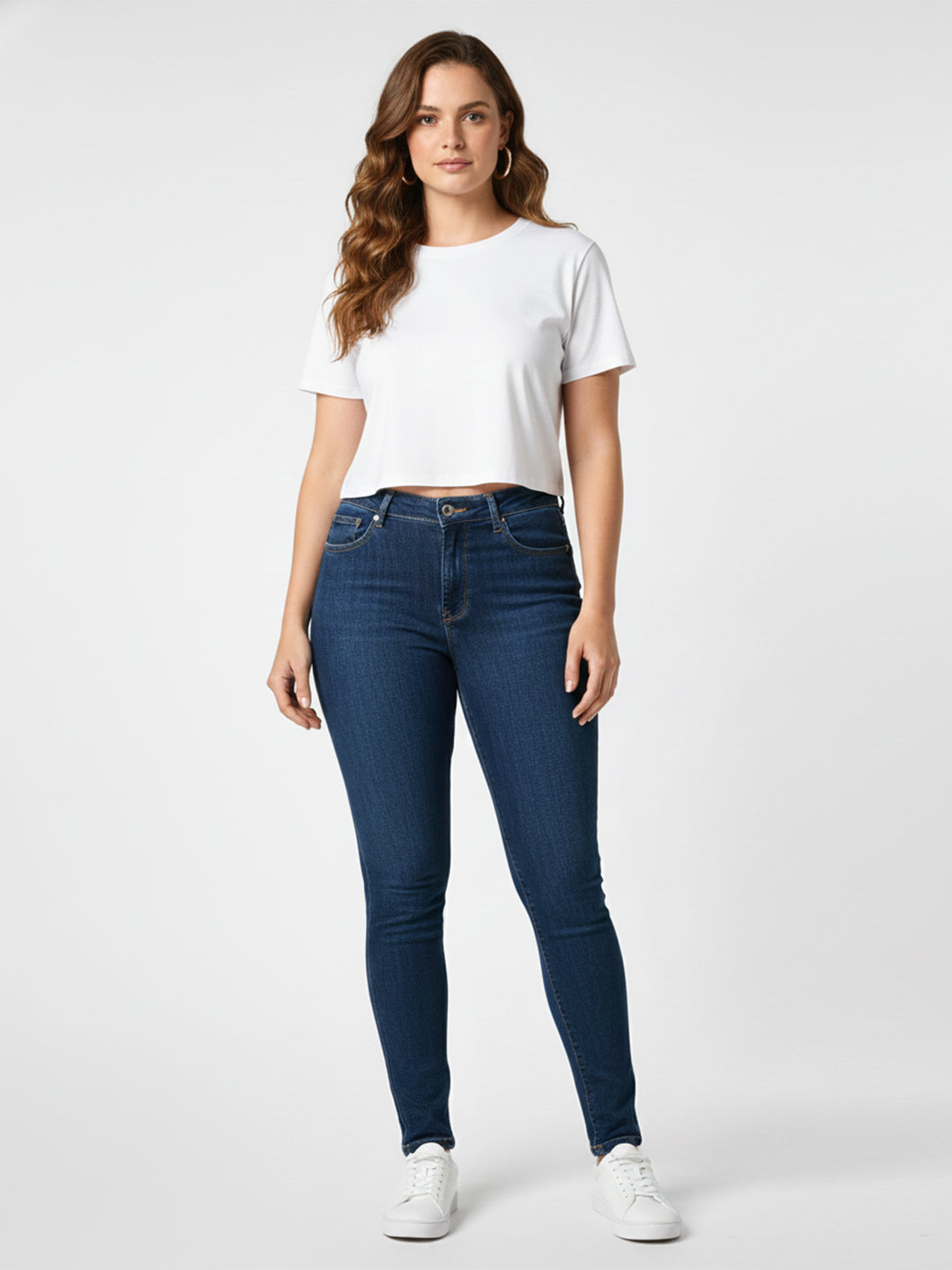 Women Blue High-Rise Skinny Jeans