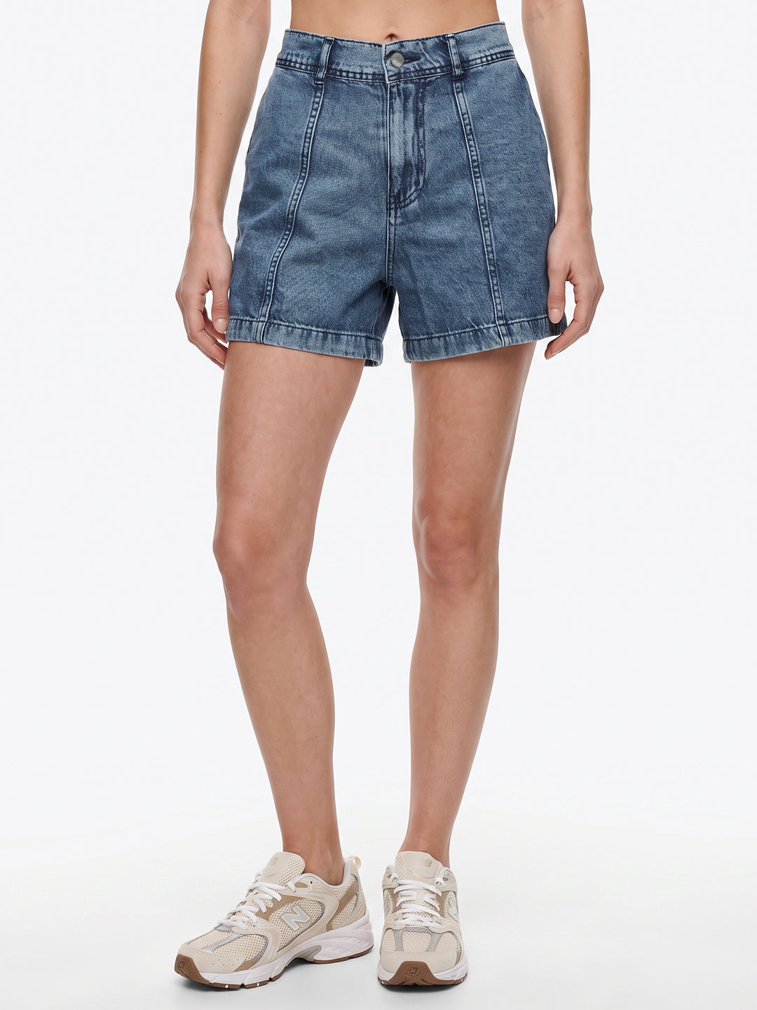 Women Blue High-Rise Shorts