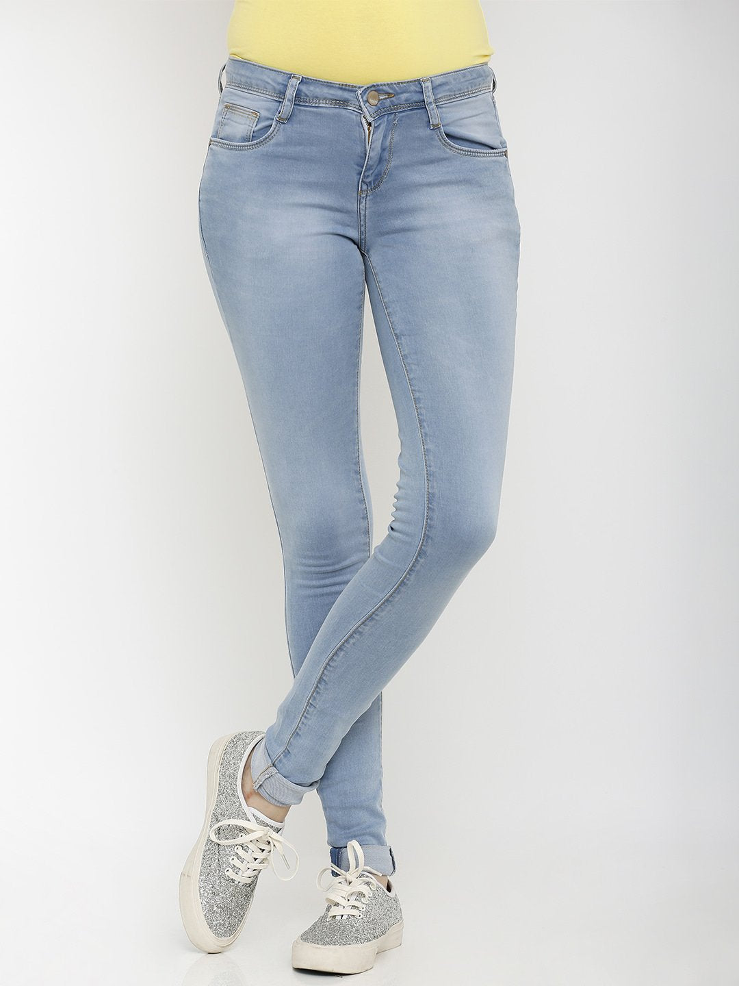 Women Mid-Rise Skinny Jeans