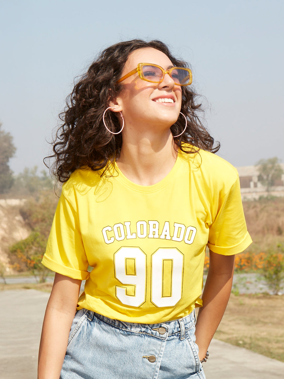 Women Graphic Crop Slim Fit Tees
