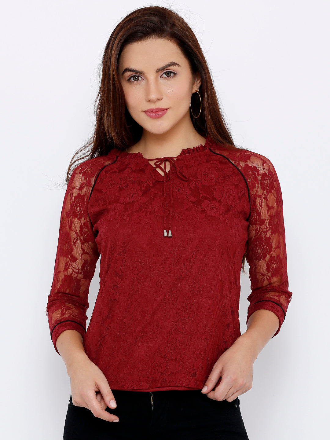 Women Maroon Top