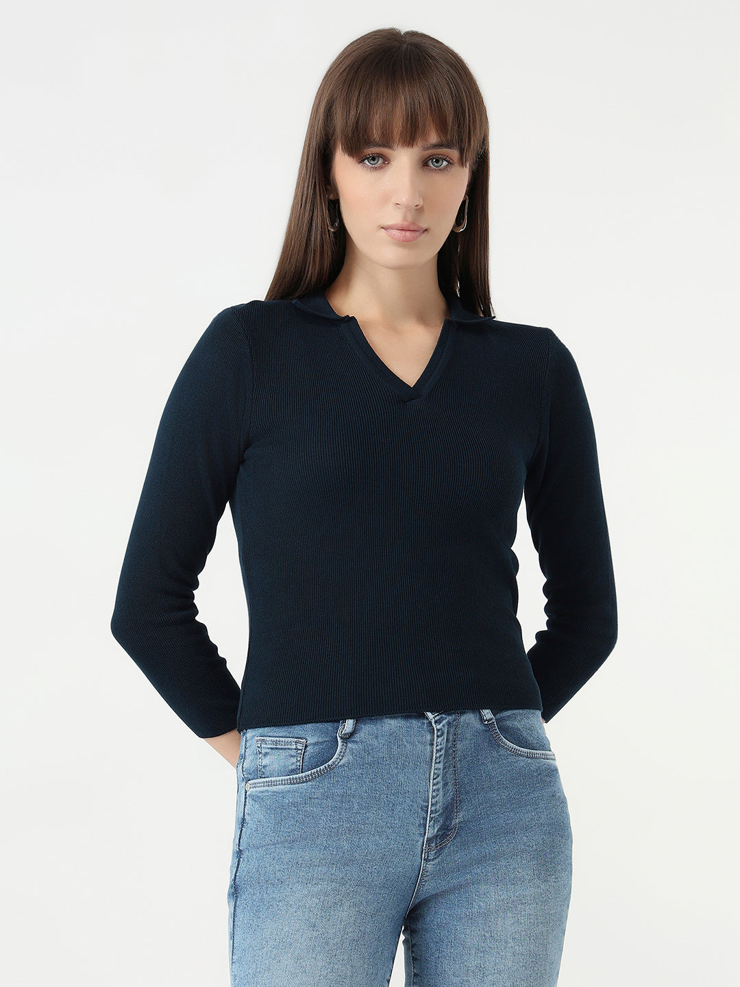 Women Airforce Slim Fit Flat Knit
