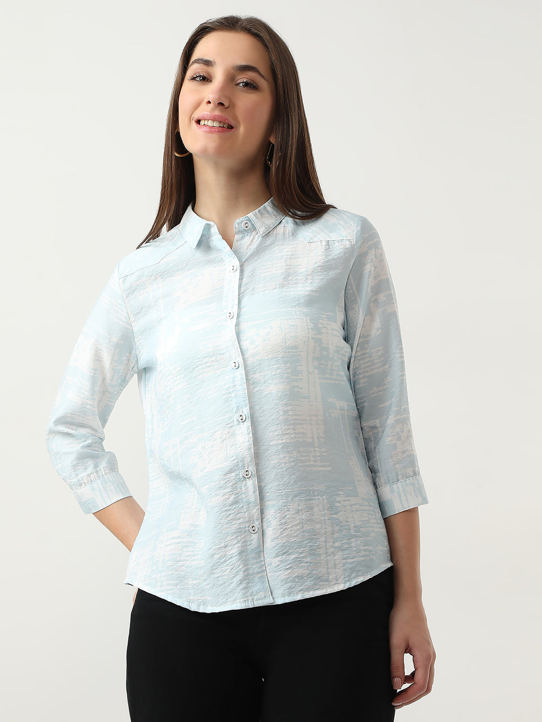 Women Abstract Sky Printed Shirt