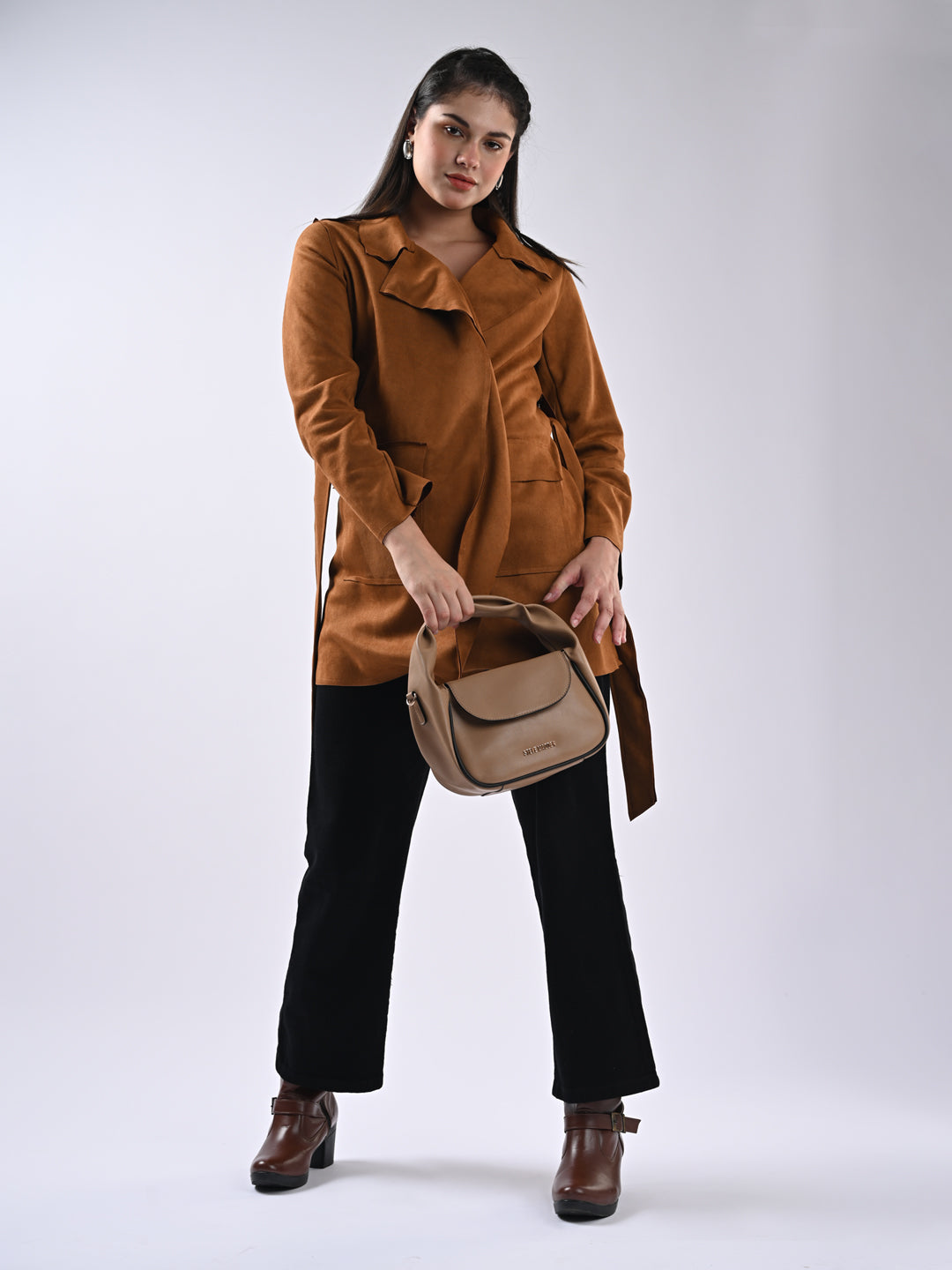 Women Tan Slim Fit Jacket