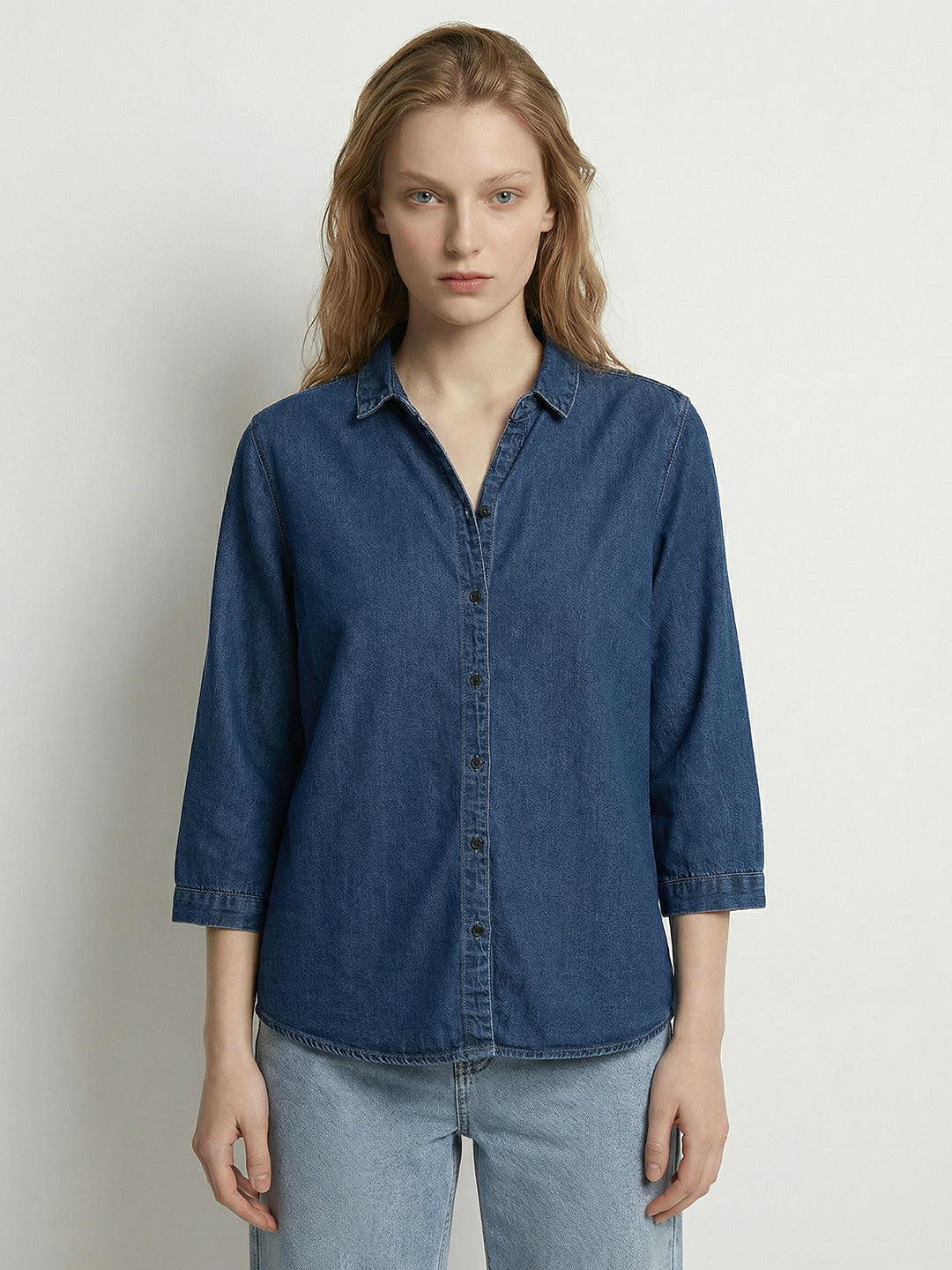 Women Blue Denim Shirt