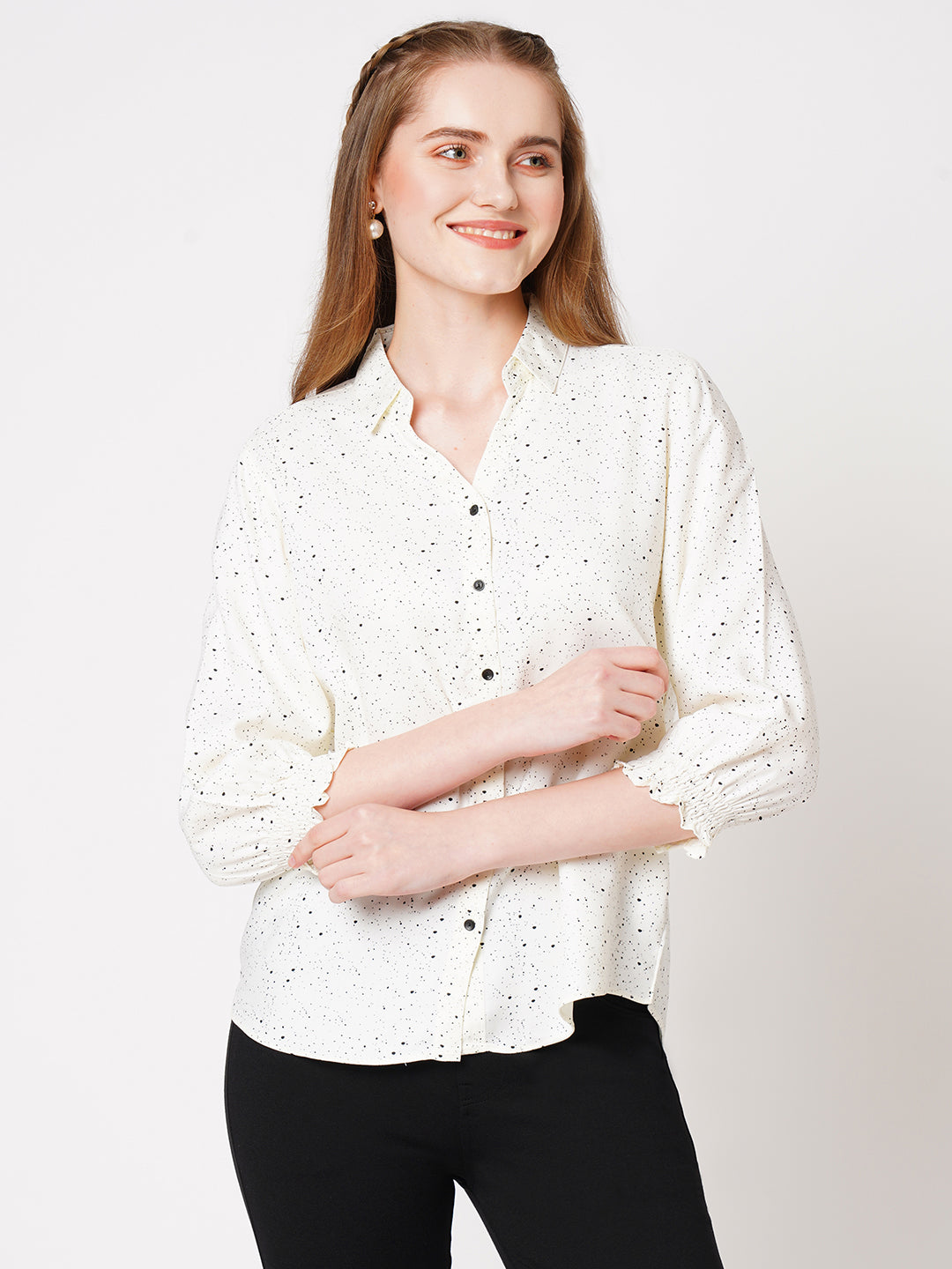 Women Off White Shirt