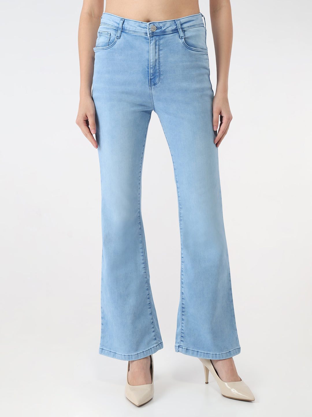 Women Bruno Blue High-Rise Flare Jeans