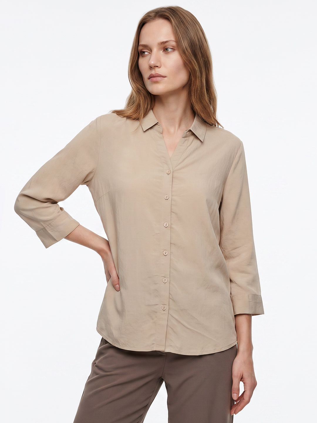 Women Beige Shirt