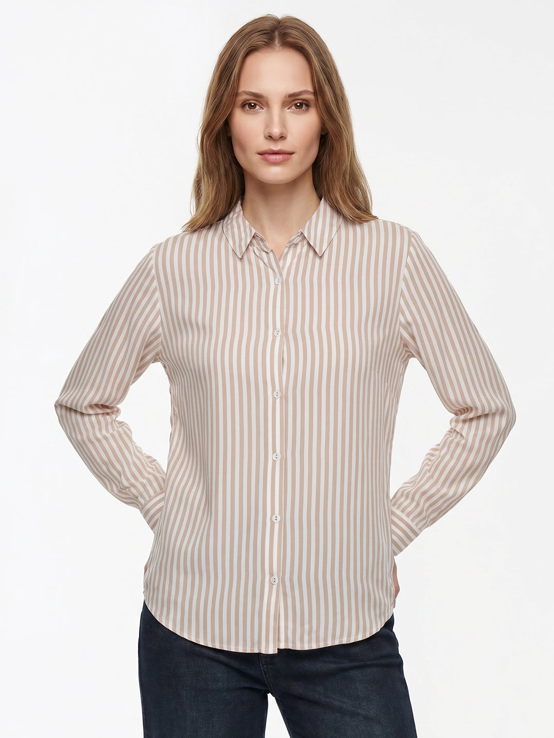Women Beige/White Shirt